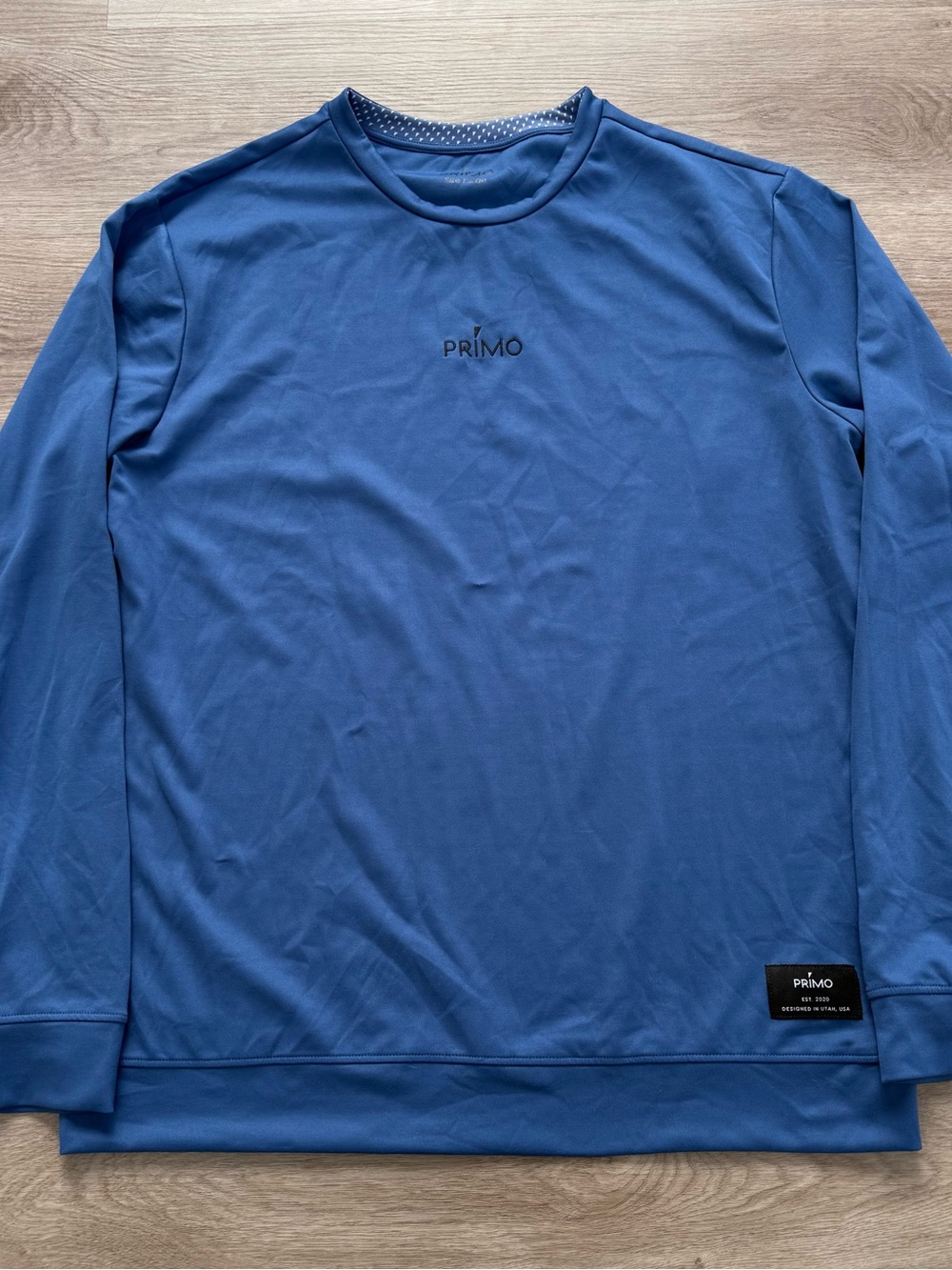 Primo Golf Men’s L Activewear Crew Neck Long Sleeve Performance Shirt Stretch